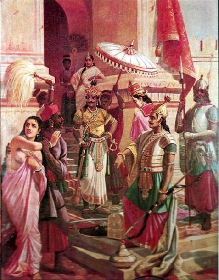 Raja Ravi Varma Victory of Meghanada France oil painting art